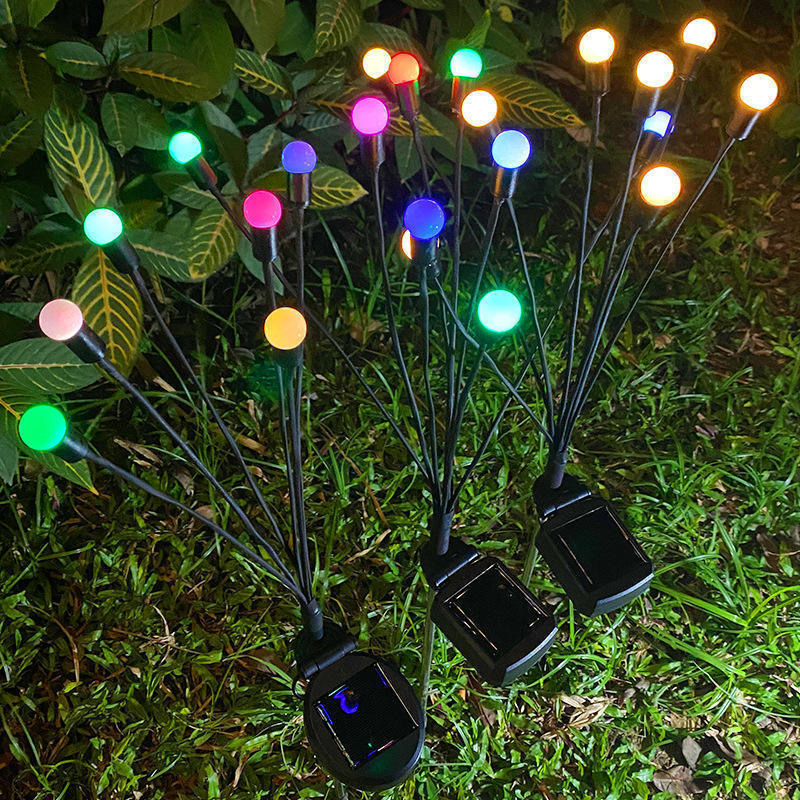 Morden design Decorative Firefly garden solar led outdoor lights Outdoor Stake Lights  waterproofed starburst light