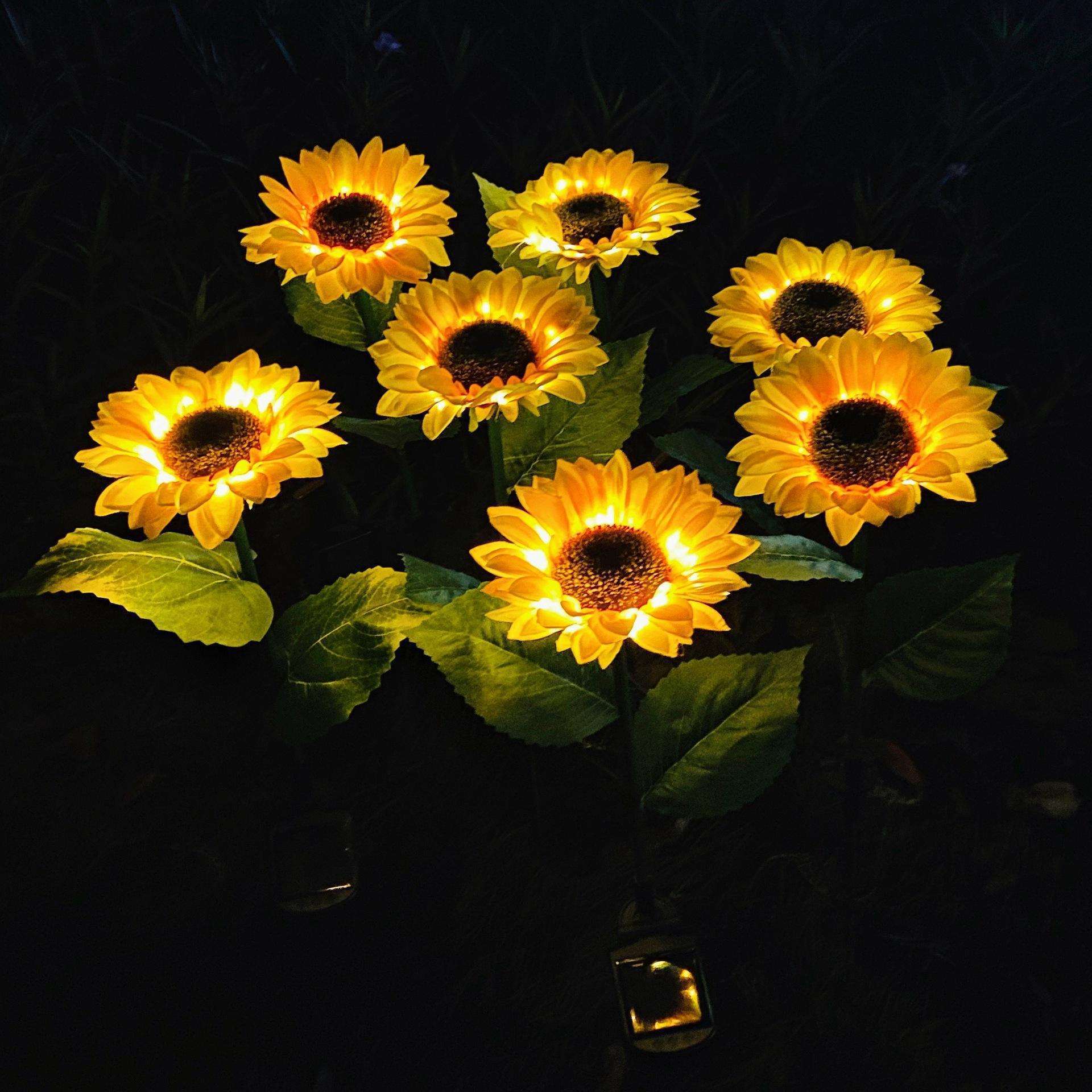 IP65 Waterproof Garden Landscape Lights Wholesale High-quality Outdoor Solar Simulation Sunflower Light