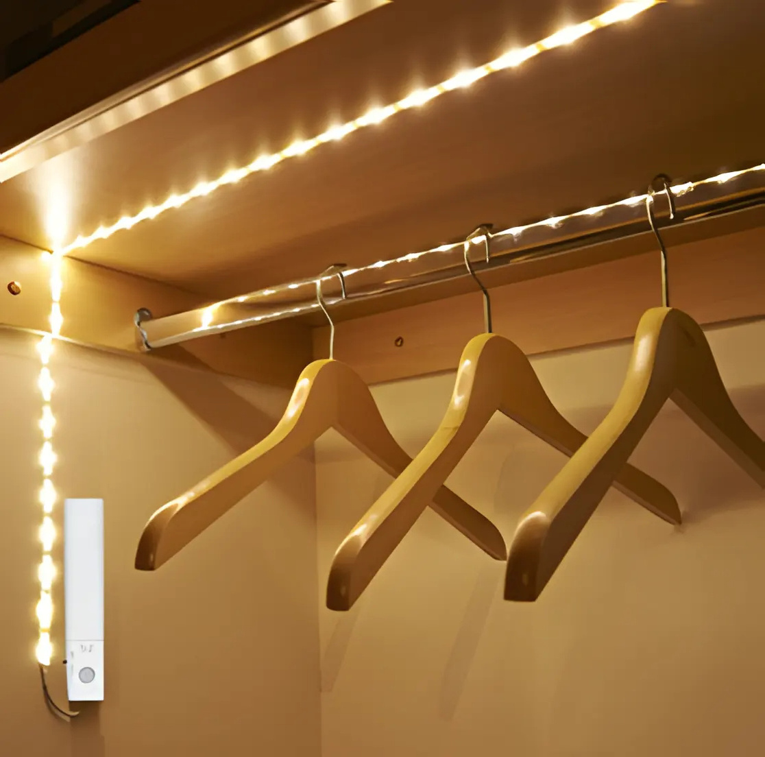 Battery Operated IP65 FPC 5000K Motion Sensor LED Strip Light Under Bed Wardrobe Cabinet Light smart led strip light