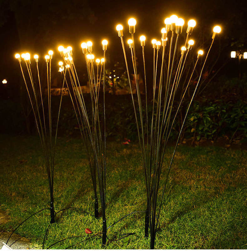 Morden design Decorative Firefly garden solar led outdoor lights Outdoor Stake Lights  waterproofed starburst light