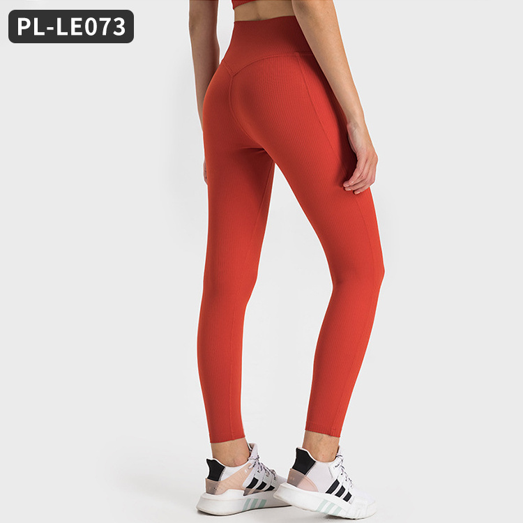 High Elastic Rib Gym Wear Fitness Workout Sports Yoga Scrunch Leggings Tights Quick Dry Sexy Yoga Workout Sport Nvgtn Leggings