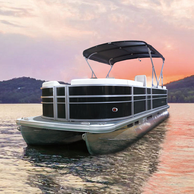 Custom Mini Lightweight 8 Passenger Fast Fishing Pontoon Boats For Sale