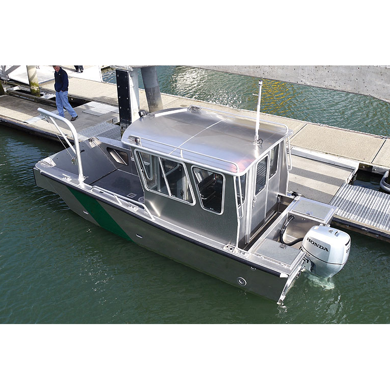 Ecocampor  22ft aluminum house boat landing craft fishing rowing vessel for sale