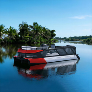 2023 Best Selling Party Boat Aluminum Pontoon Boat Pontoon Boat With Center Console For Sale