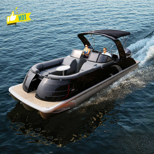 New Fashion Fiberglass Tender Fishing Boat Luxury Nice Pontoon Boat for Sale