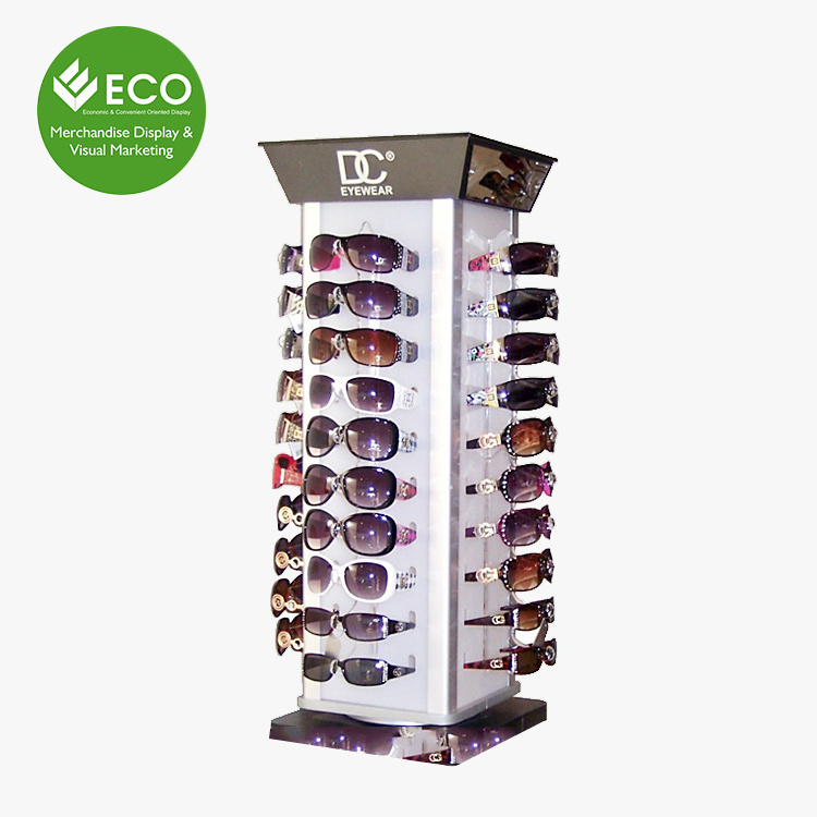 Hot Selling Rotating Glasses Display Stand Four Sides Sunglasses Display stand Rack for Sunglasses Promotion