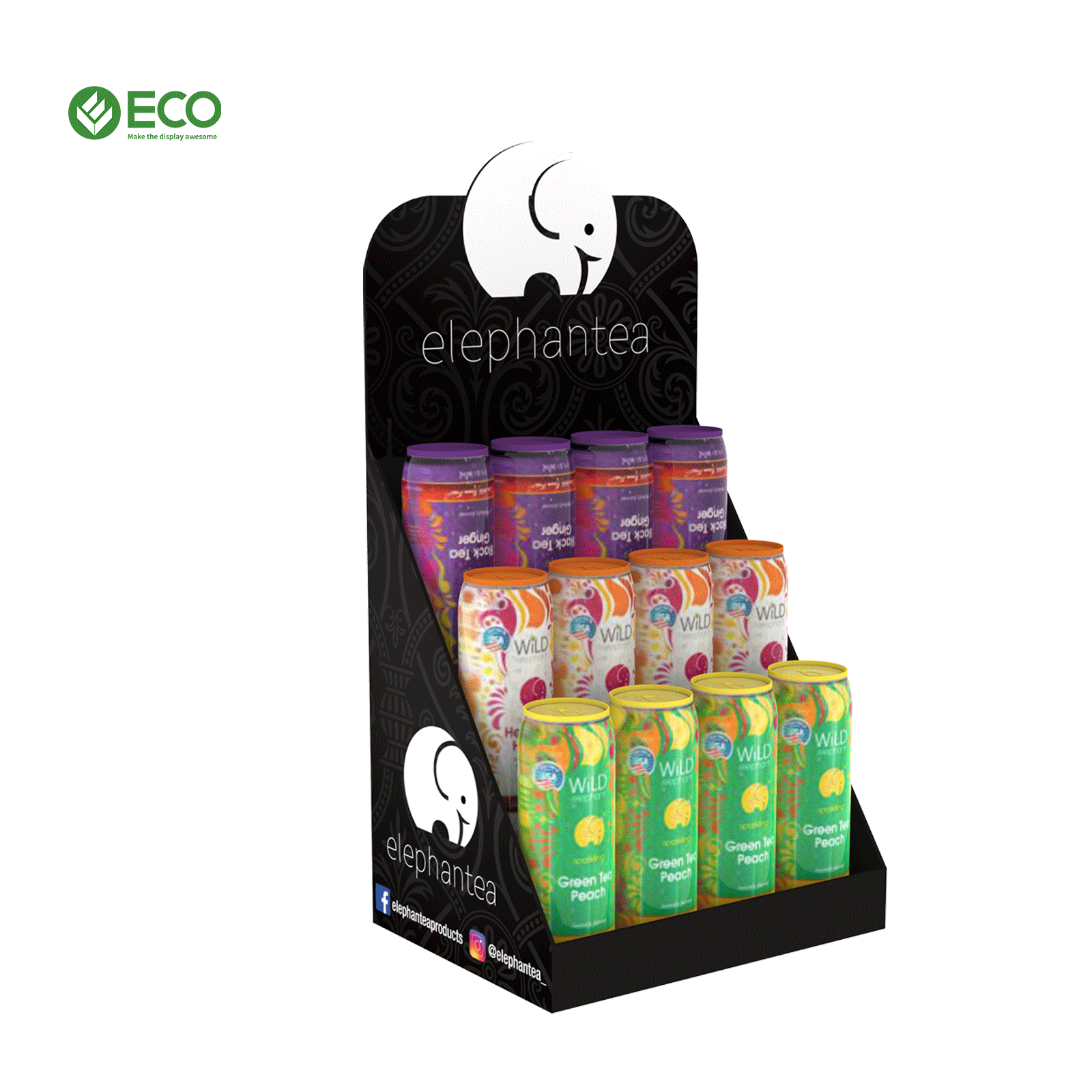 Custom POP PDQ Retail Store Product Display Unit Stands Corrugated Cardboard Candy Food Beverages Cardboard Display Rack