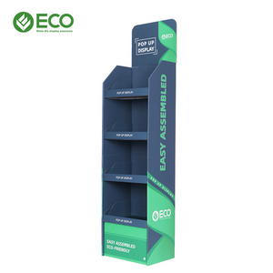 ECO Customized Toy Display Stand Storage Shelf Easter Eggs Toys Paper Supermarket Shelves For Easter