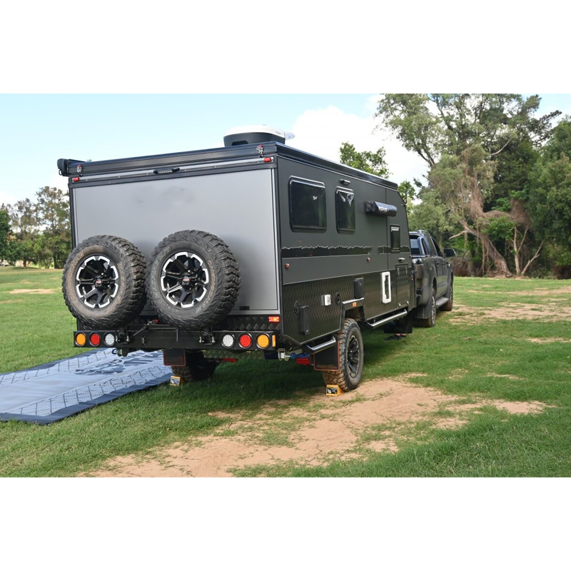 Metal camper trailer outdoor off road camping caravan rv camper motorhome off road stainless steel travel trailer