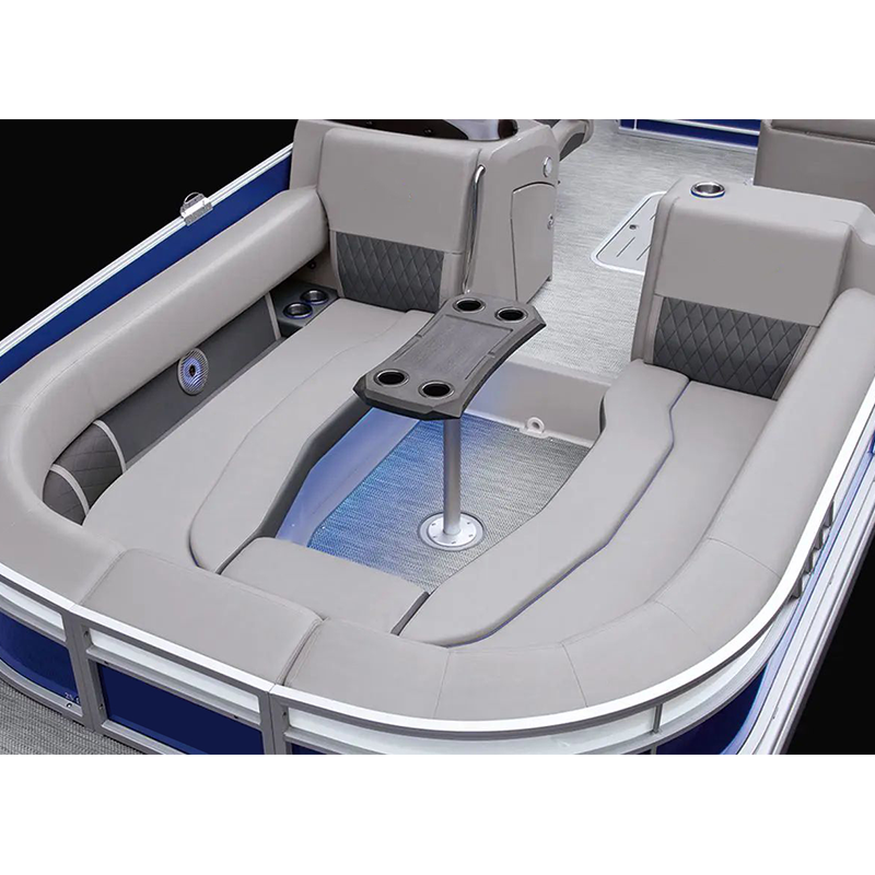 Pontoon boat party mini yacht boat aluminum work pontoon boat luxury tritoon fiberglass factory customized