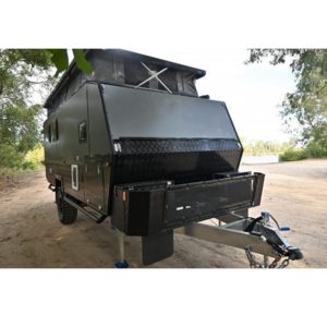 Metal camper trailer outdoor off road camping caravan rv camper motorhome off road stainless steel travel trailer