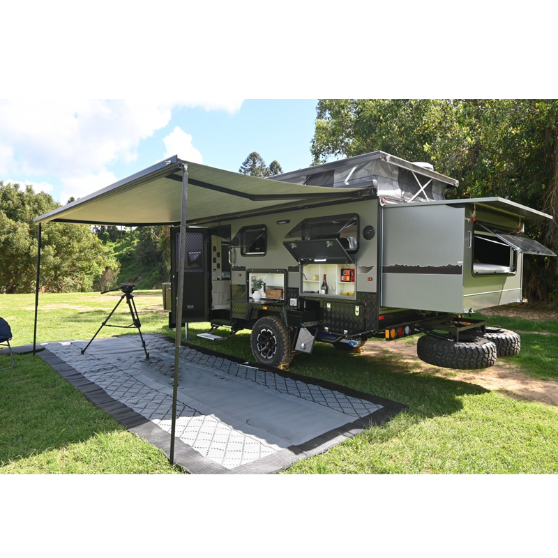 Metal camper trailer outdoor off road camping caravan rv camper motorhome off road stainless steel travel trailer