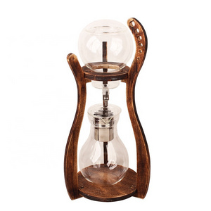 BDS3 Wholesale New Style Manual Cold Brew Tower Coffee Machine/ Wood Iced Drip Brew Coffee Maker