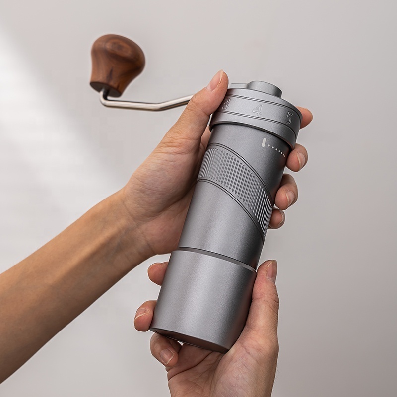 G21 Manual Coffee Grinder Portable Hand Coffee Mill Grinder with Stainless Steel Conical Burr , External Adjustable seting