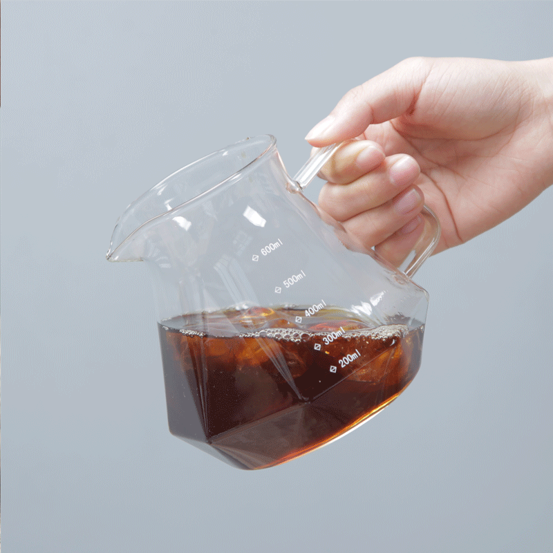 S950 Luxury Transparent Glass Coffee Sharing Pot Large Capacity Coffee Pot For Coffee Store