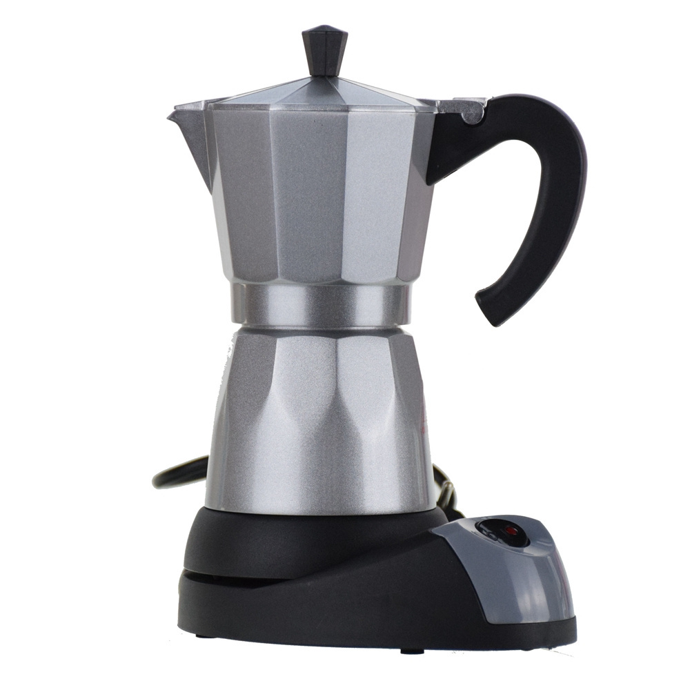 B11-900 silver color 220~240V 6 Cups Portable Espresso Mocha Coffee Maker / Electric Moka Pot