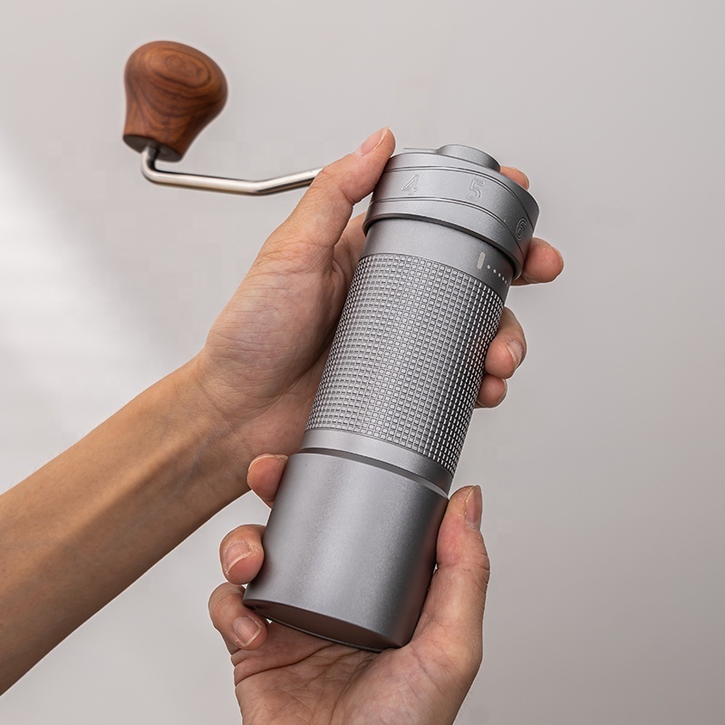 New Handheld Bean Grinder Outdoor Portable Coffee Grinder External Adjustment Coarse and Fine Steel Core Hand Grinder