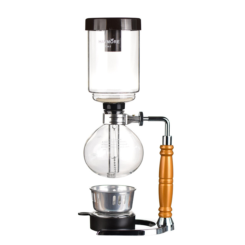 T Ecocoffee BT3 300/500ML Coffee Siphon Pot Glass Coffee Maker For Home & Office Use