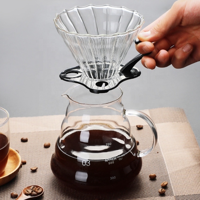 Ecocoffee Japanese Style Coffee Dripper Glass Pour Over Coffee Dripper 2 Cups 4 Cups Coffee Maker Percolator