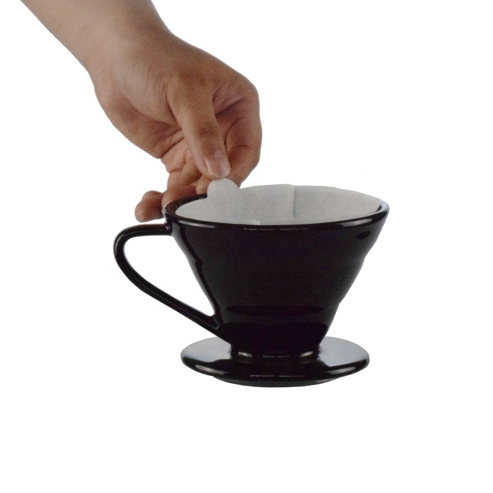 Professional Custom Barista Cone Natural Paper Coffee Filters for Pour Over Coffee Dripper