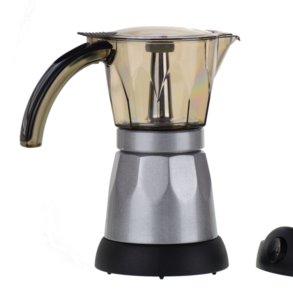 Ecocoffee High Quality 304 Stainless Steel Electrical Moka Pot 2/4/6/9 Cups Counted Espresso Coffee Maker Mocha Percolator