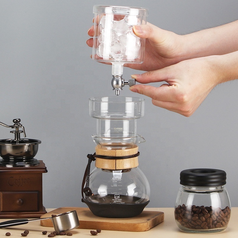 Cold Brew Coffee and Tea Maker 200ml Dripper Iced Coffee Brewer Maker with Adjustable Water Flow, Borosilicate Glass Carafe BD2