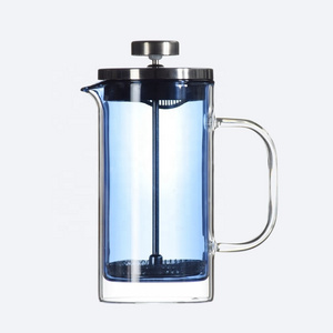 2021 Double wall Glass Coffee French Press 350ml  Coffee Plunger Coffee Maker Machine XT12