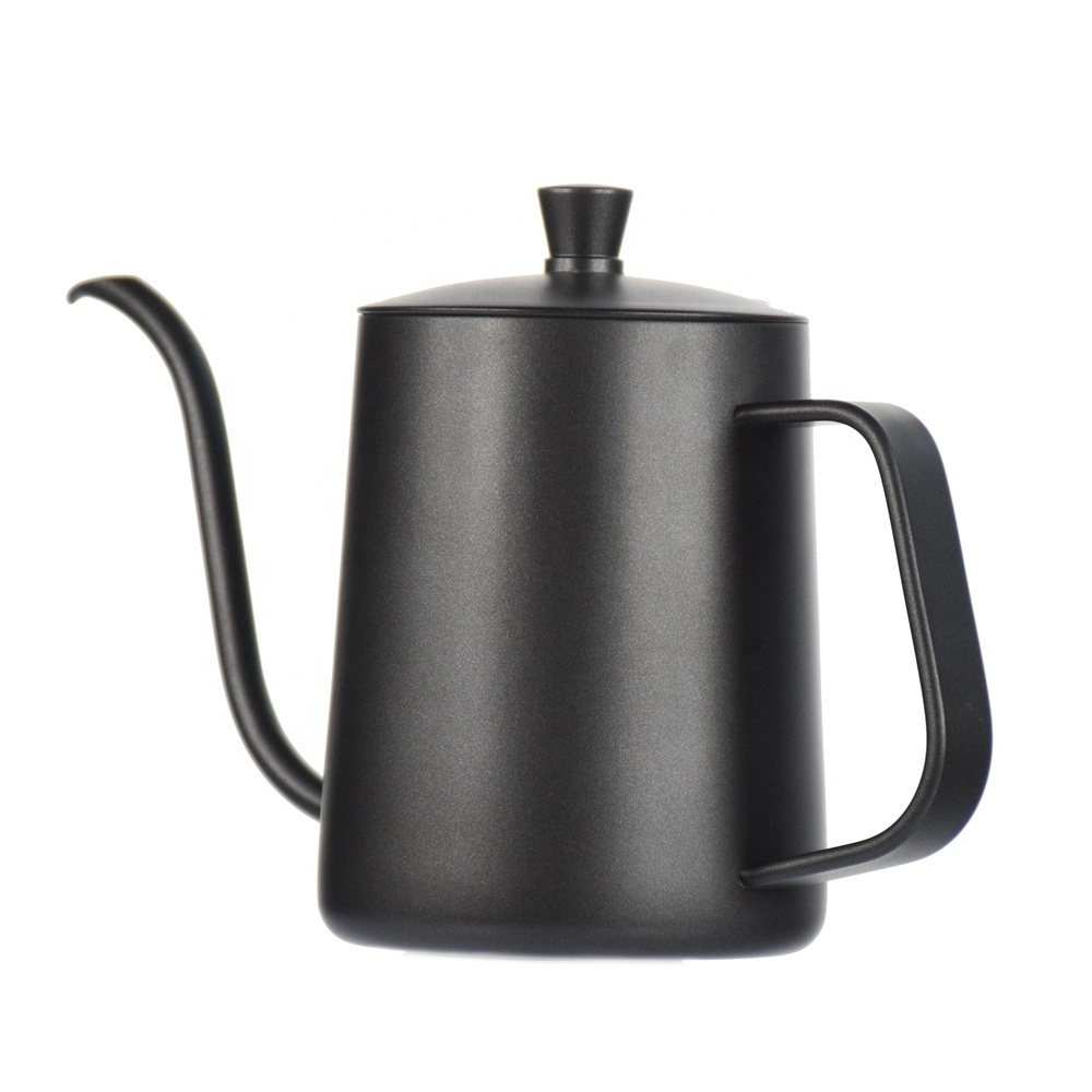 Upgrade 600 ml Stainless Steel Barista Pour Over coffee travel Kettle Tea kettle pot with Gooseneck Espresso coffee maker