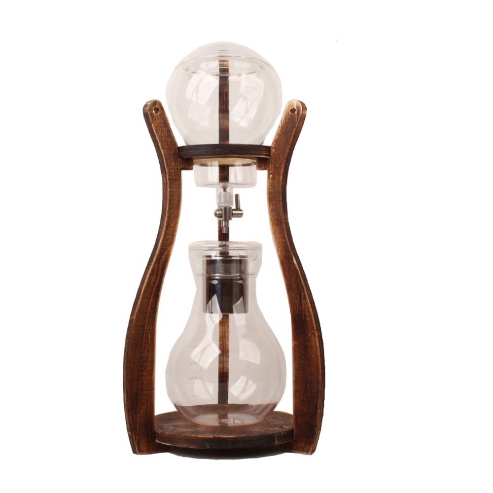 BDS3 Wholesale New Style Manual Cold Brew Tower Coffee Machine/ Wood Iced Drip Brew Coffee Maker