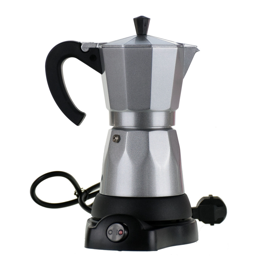 B11-900 silver color 220~240V 6 Cups Portable Espresso Mocha Coffee Maker / Electric Moka Pot