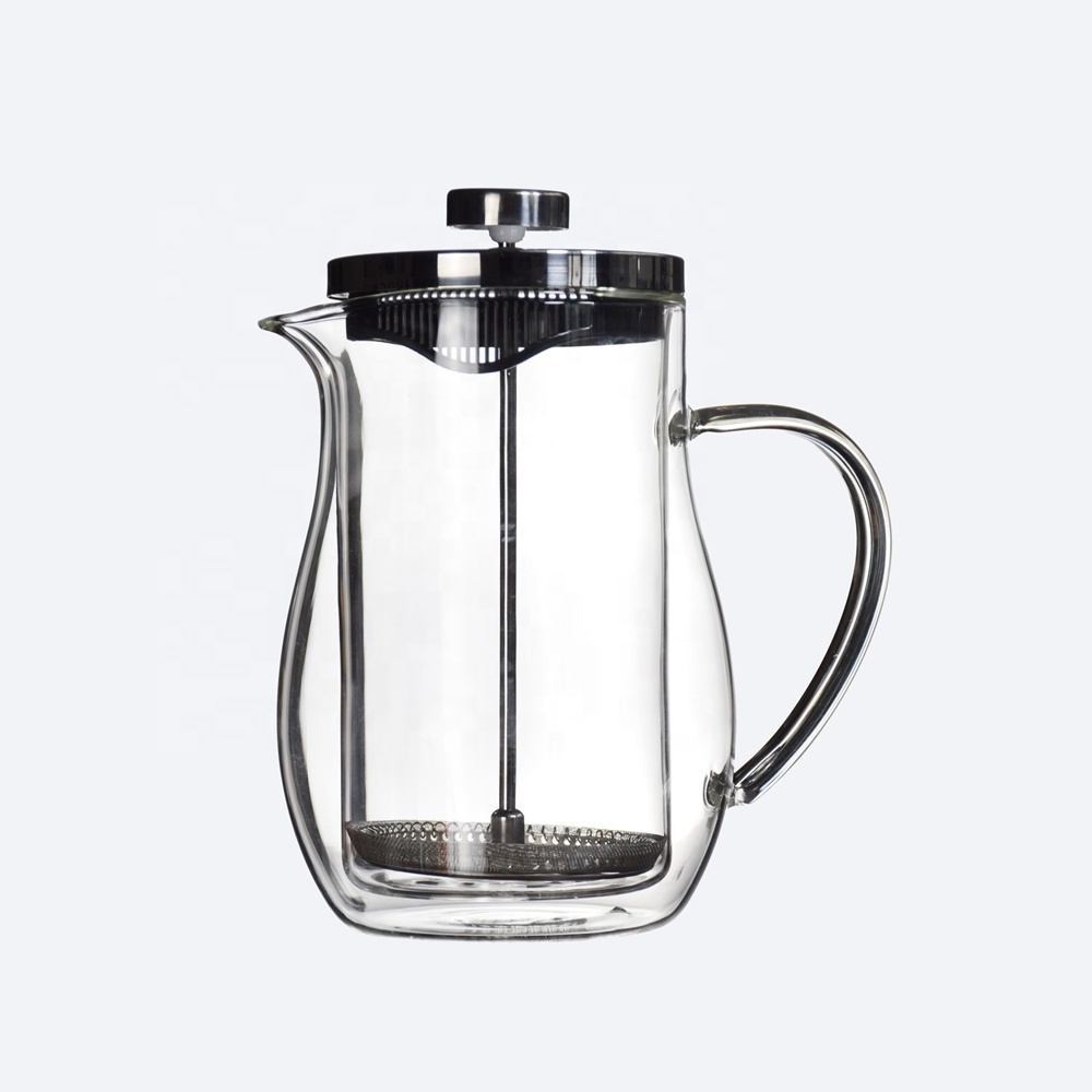 Ecocoffee 350 ml custom logo double wall glass prensa francesa french press