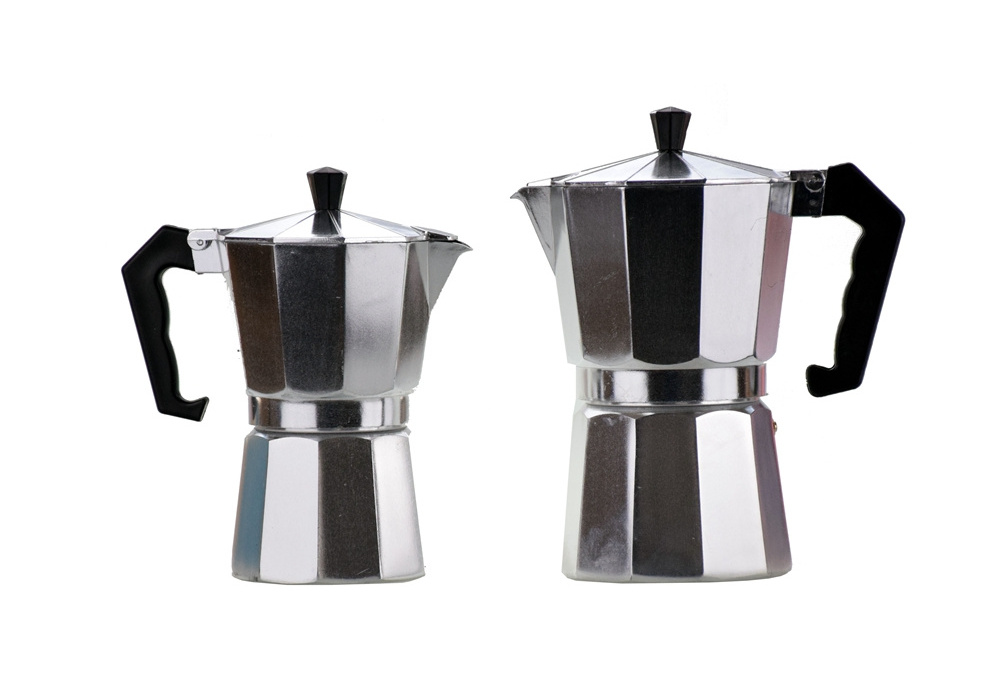 X Moka Express Iconic Stovetop Espresso Maker B30 Makes Real Italian Coffee, Moka Pot 6 Cups (9 Oz - 270 Ml) Aluminium Silver