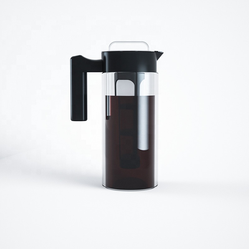 Airtight Cold Brew Iced Coffee Maker Iced Tea Maker with Spout 1200 ML Brewing Glass Carafe with Removable Infuser