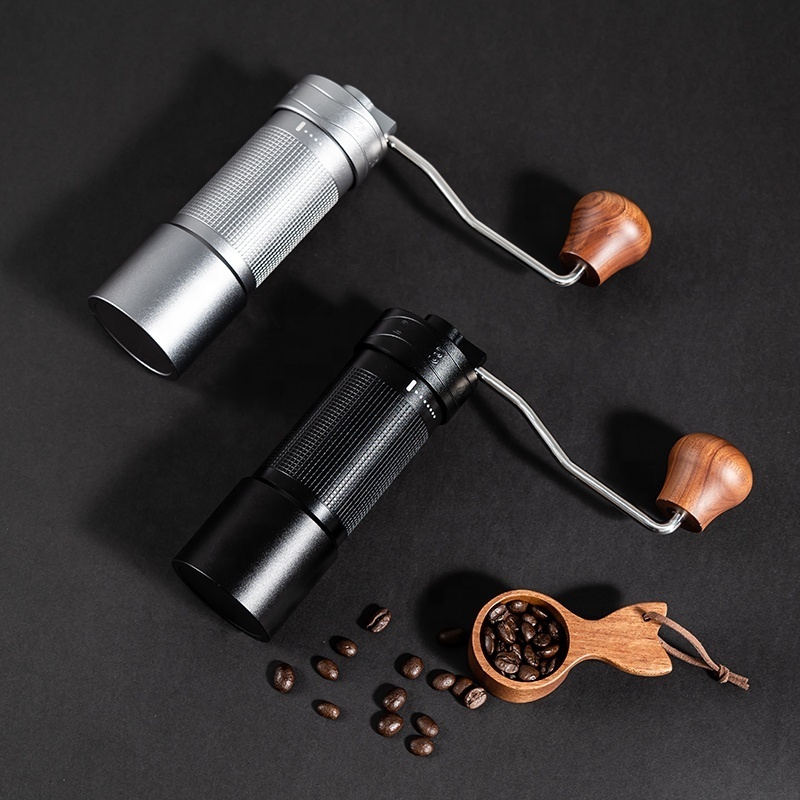 New Handheld Bean Grinder Outdoor Portable Coffee Grinder External Adjustment Coarse and Fine Steel Core Hand Grinder