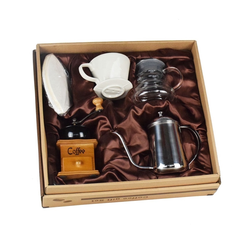 Z Manual Drip Travel Gift Box Packaging Grinder French press Pour Over Coffee Maker Set