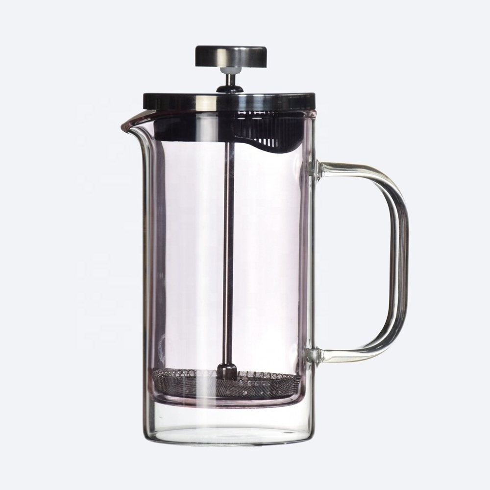 2021 Double wall Glass Coffee French Press 350ml  Coffee Plunger Coffee Maker Machine XT12