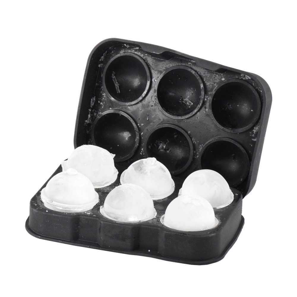 Ecocoffee Ice Cube Molds Silicone Combo Trays Sphere Ice Mold Ball Maker with Lid & Large Square Tray