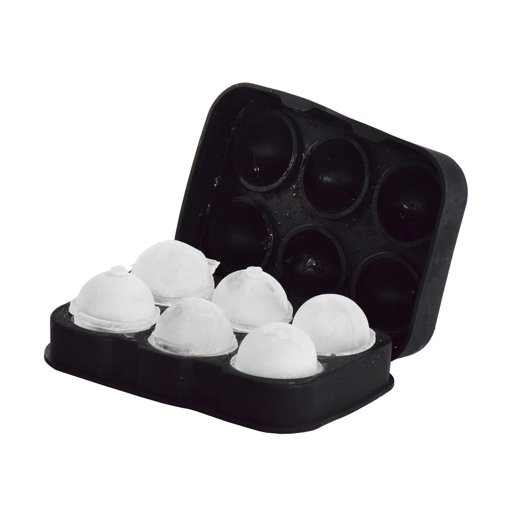 Ecocoffee Ice Cube Molds Silicone Combo Trays Sphere Ice Mold Ball Maker with Lid & Large Square Tray