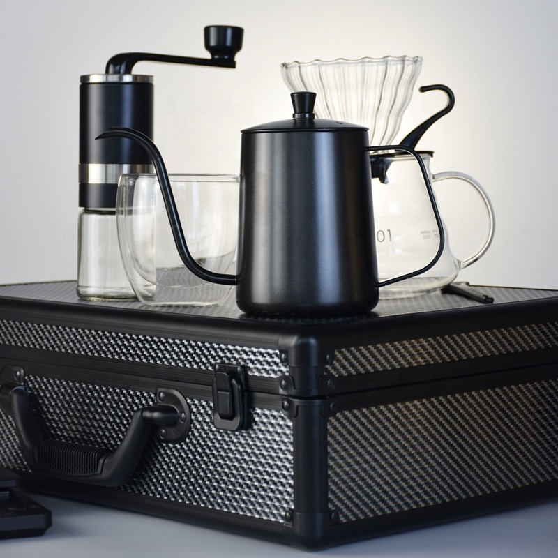 Fashion Portable Coffee Serving Set Grinder Scale with Timer Pour Over Coffee Kettle Hand Drip Coffee Set