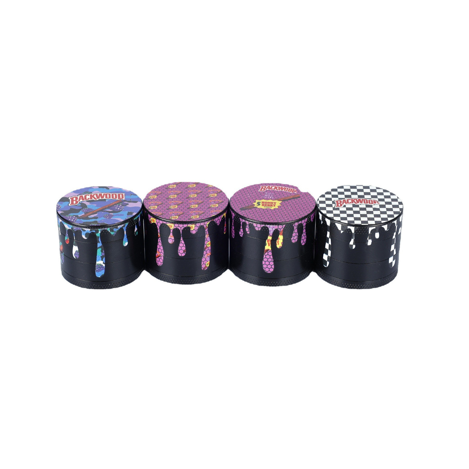 Wholesale Metal Tobacco Grinder Creative Household Smoking Accessories 40/50/55/63MM Portable 4 Layer Manual Herb Grinders