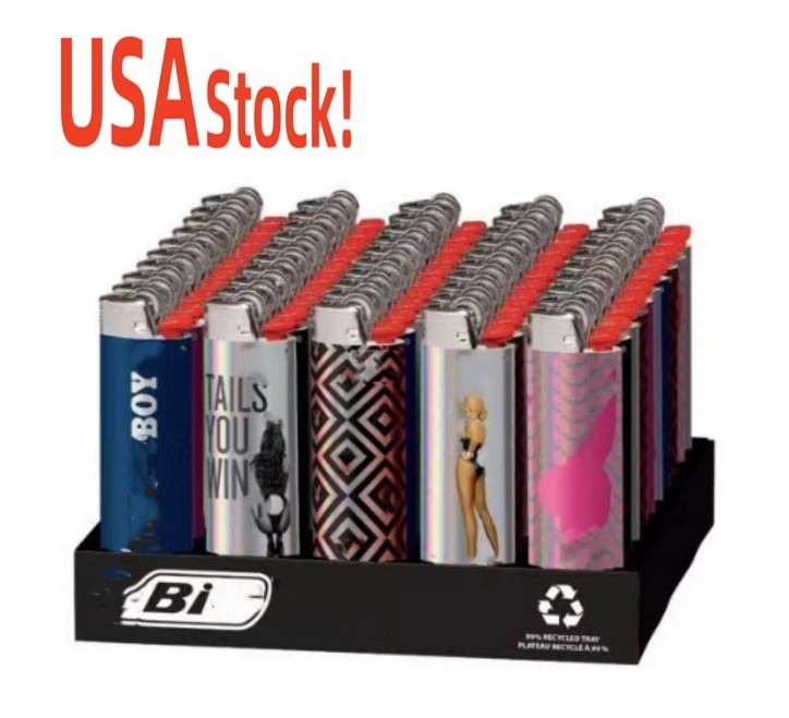 USA stock!!! play Classic Big Lighter Tray Of 53 Pack J6 Mini And Maxi Plastic  Lighters for boy