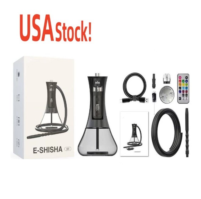 USA stock!!! newest customize shisha hookah portable  hookah shisha accessories set e pipe shisha smoking electric hookah