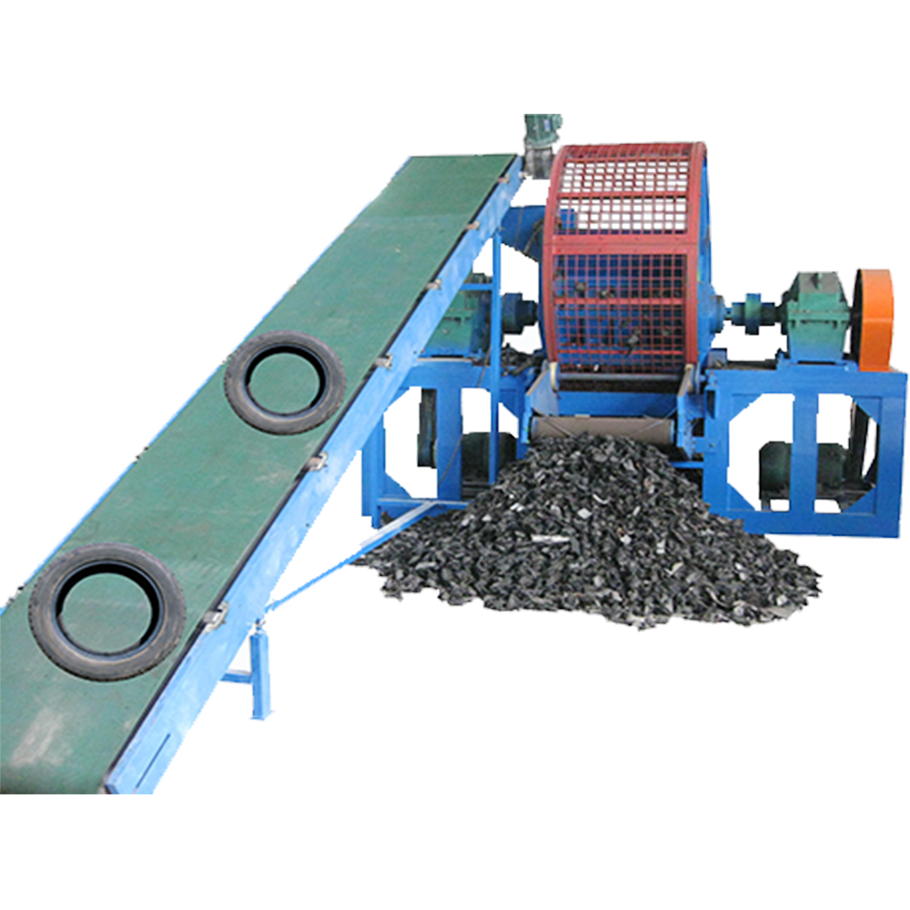 Scrap Tire Recycling Shredder Machine Line / Tyre Shredder For Sale