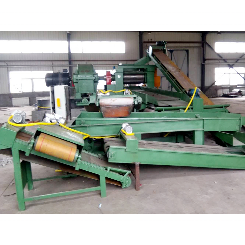 Waste tire steel wire magnetic separator tire cutting machine / tyre disintegrator