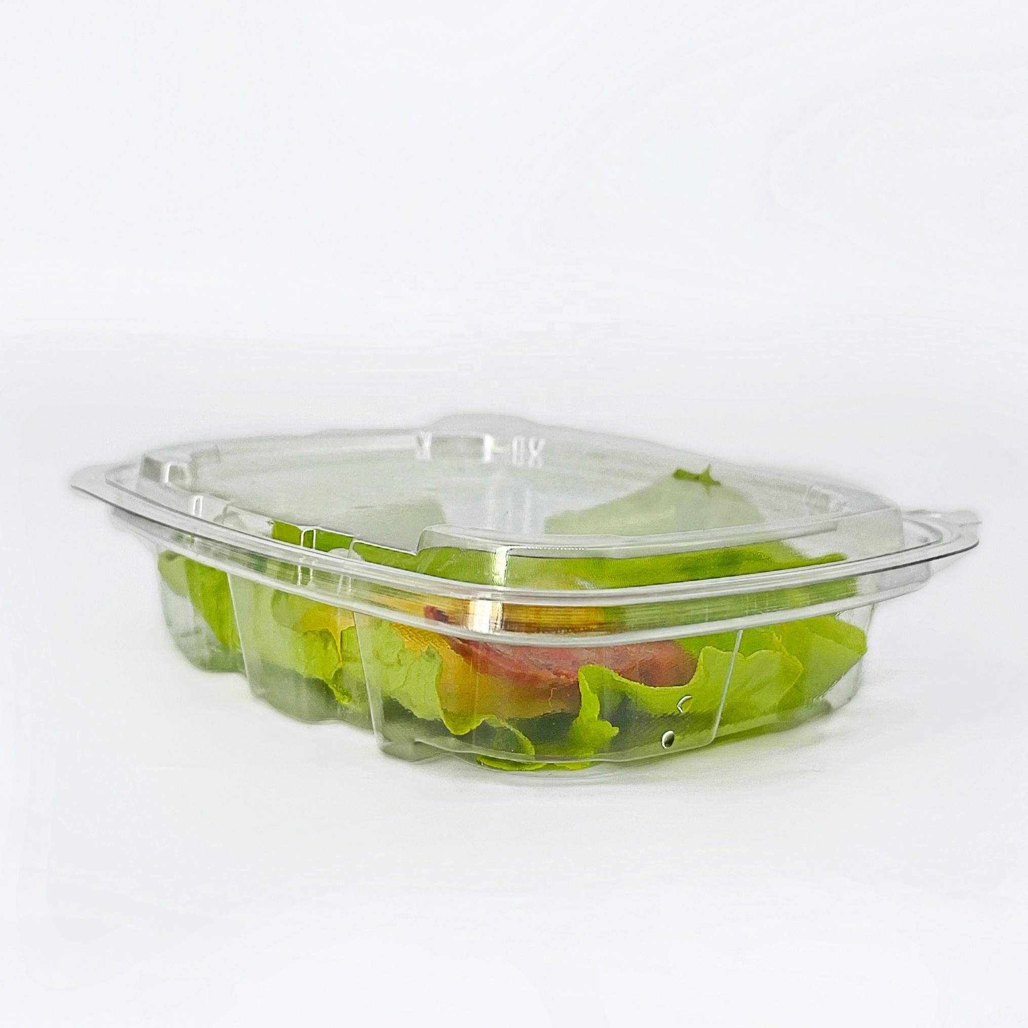 8 16 24 32 46 64 128 OZ tamper evident container , tamper resistant packaging box for fresh salad herb fruit nuts food