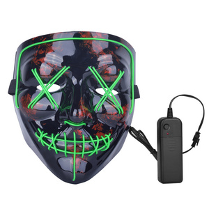 New Halloween Neon LED Mask Party Costume Purge Masks scary horror mask Cosplay