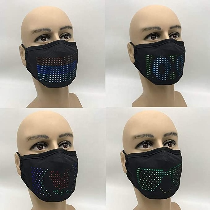 Latest APP Controlled Smart LED Screen Display Adult Face mask with Filter