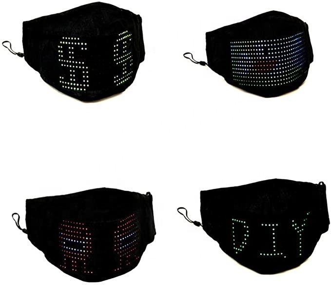 Latest APP Controlled Smart LED Screen Display Adult Face mask with Filter