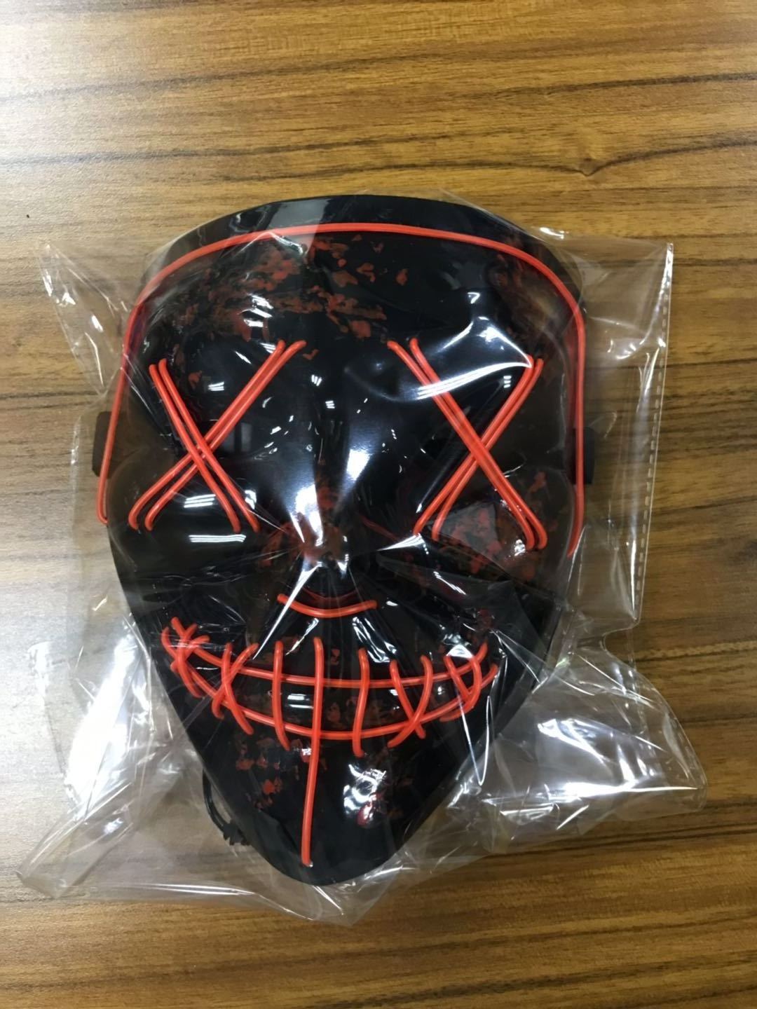 New Halloween Neon LED Mask Party Costume Purge Masks scary horror mask Cosplay