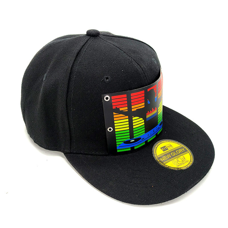 EL Cap Wireless Custom Light Up EL Hat /Sound Activated wireless led Cap/el flashing t Cap with inverter for party